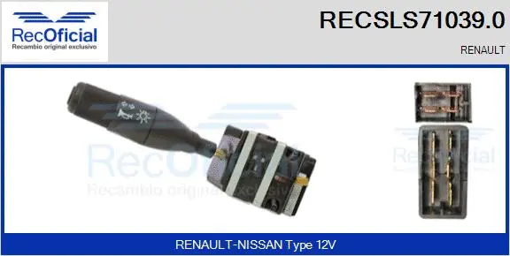 Commutateur de colonne de direction RECOFICIAL RECSLS71039.0