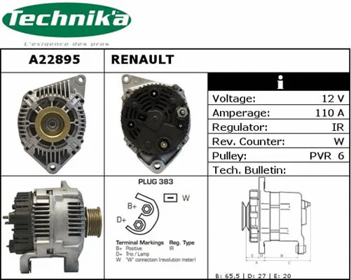 Alternateur Technika A22895