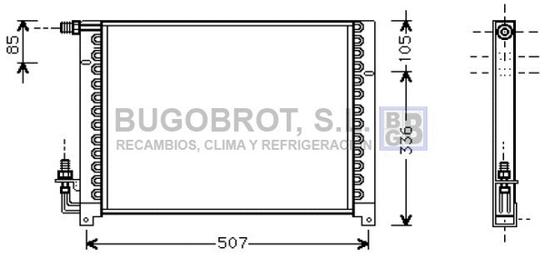 Condenseur, climatisation BUGOBROT 62-AL5061