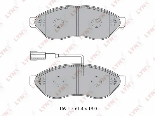 Kit de plaquettes de frein, frein à disque LYNXAUTO BD-2828