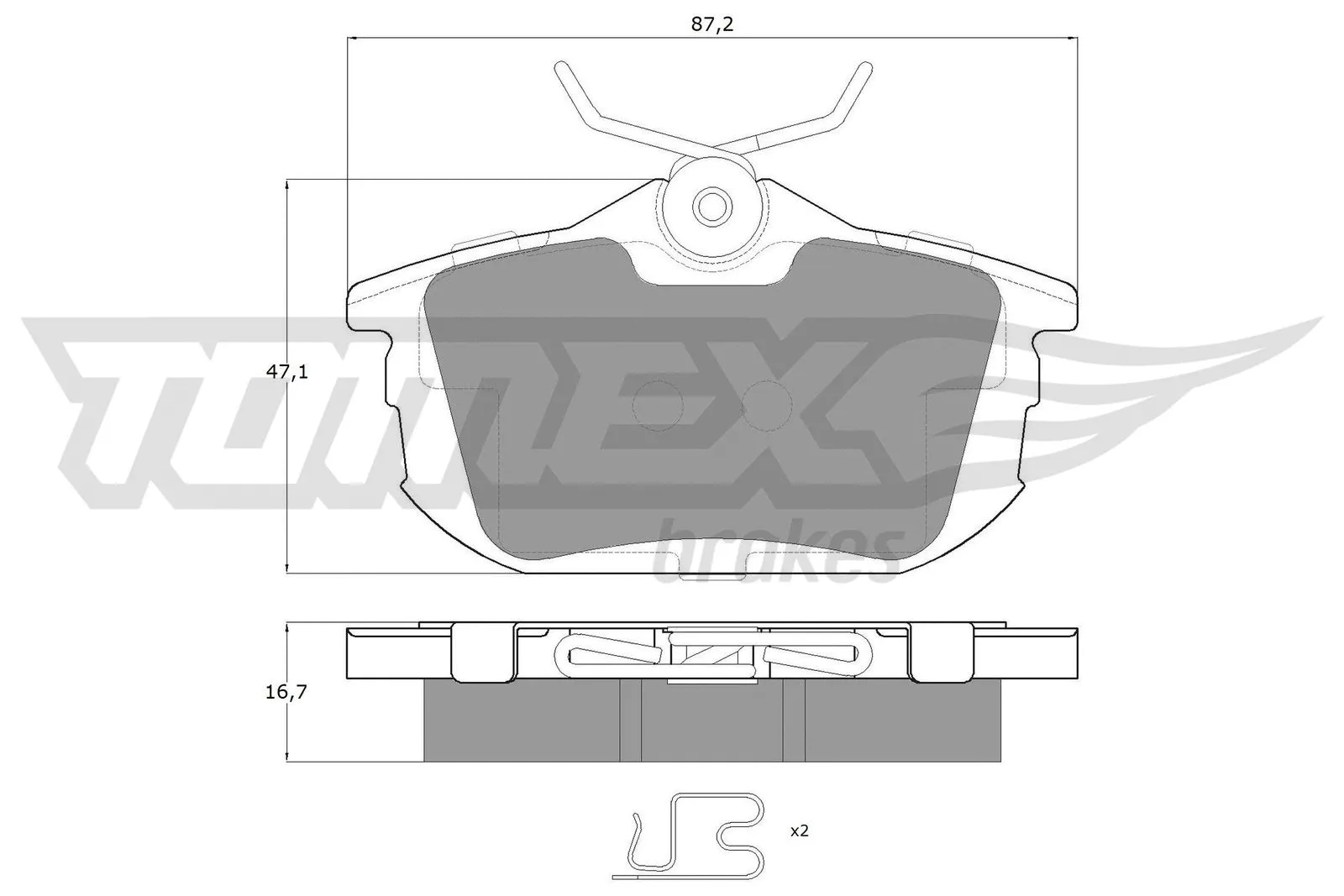 Kit de plaquettes de frein, frein à disque TOMEX Brakes TX 13-07