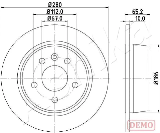 Disque de frein ASHIKA 61-00-0530C