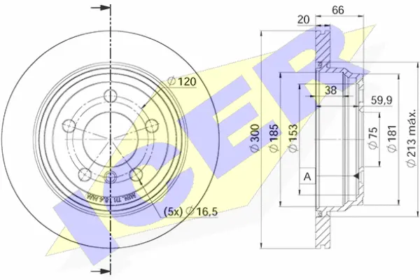 Disque de frein ICER 78BD3418-2