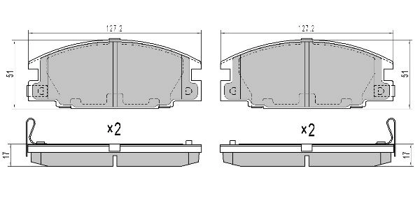 Kit de plaquettes de frein, frein à disque FREMAX FBP-0016