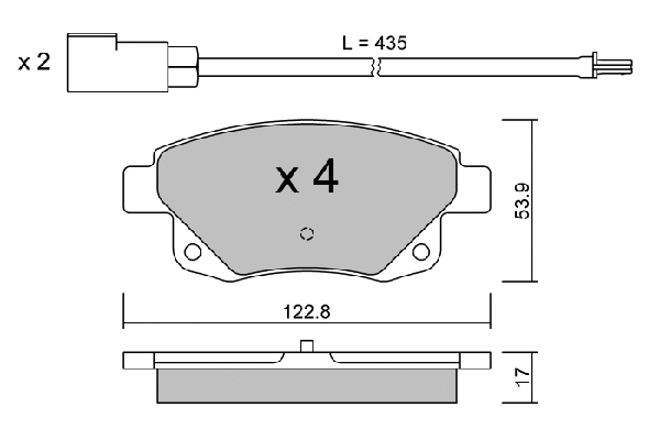 Kit de plaquettes de frein, frein à disque AISIN BPFO-2005
