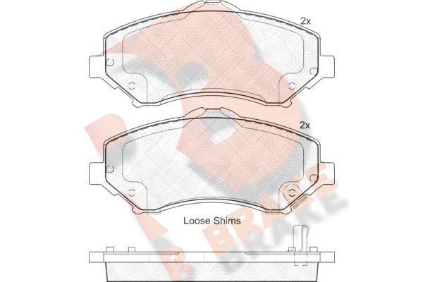 Kit de plaquettes de frein, frein à disque R BRAKE RB1908-201