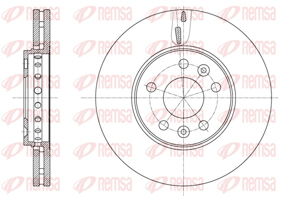 Disque de frein REMSA 61625.10
