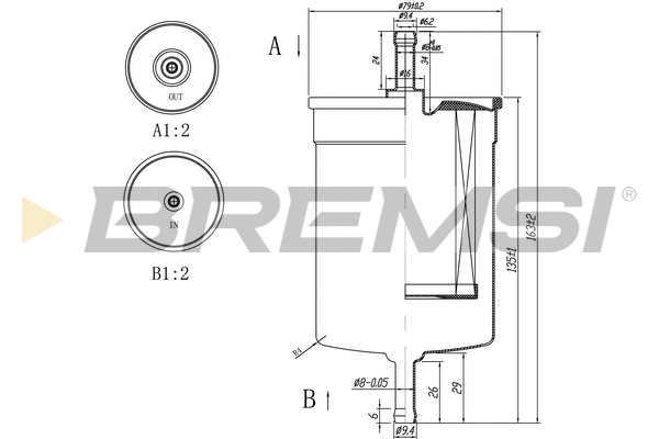 Filtre à carburant BREMSI FE0395