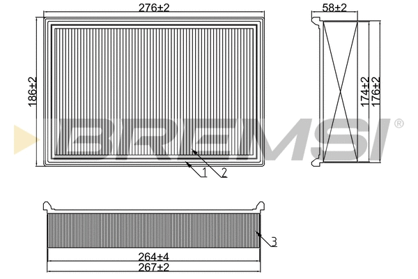 Filtre à air BREMSI FA1241