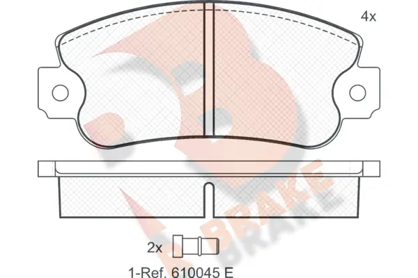 Kit de plaquettes de frein, frein à disque R BRAKE RB0418