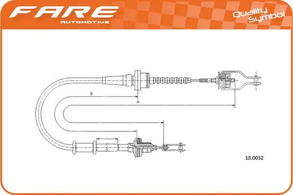 Tirette à câble, commande d'embrayage FARE-CO 24685