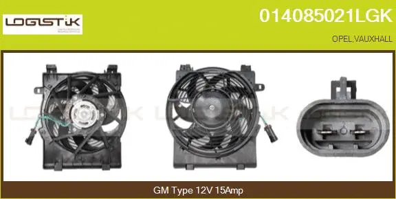 Moteur électrique, ventilateur pour radiateurs LGK 014085021LGK