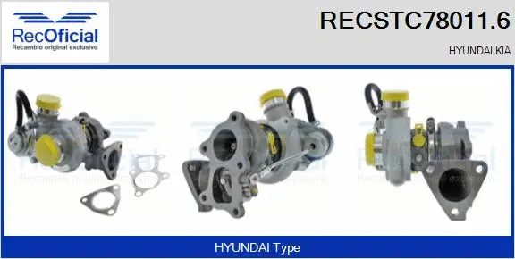 Turbocompresseur, suralimentation RECOFICIAL RECSTC78011.6