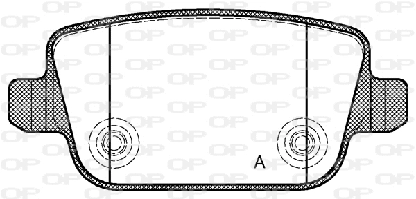 Kit de plaquettes de frein, frein à disque OPEN PARTS BPA1256.00
