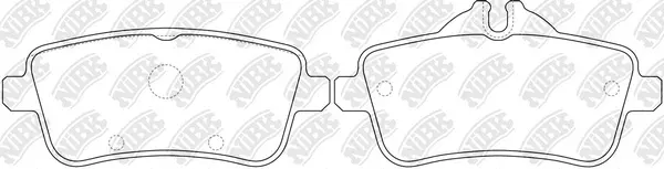 Kit de plaquettes de frein, frein à disque NiBK PN31011