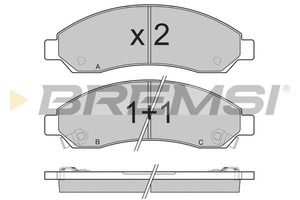 Kit de plaquettes de frein, frein à disque BREMSI BP3199
