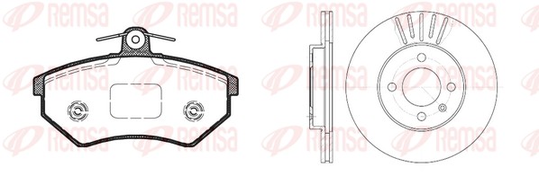 Kit de freins, frein à disques REMSA 8134.00