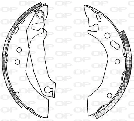 Jeu de mâchoires de frein OPEN PARTS BSA2166.00