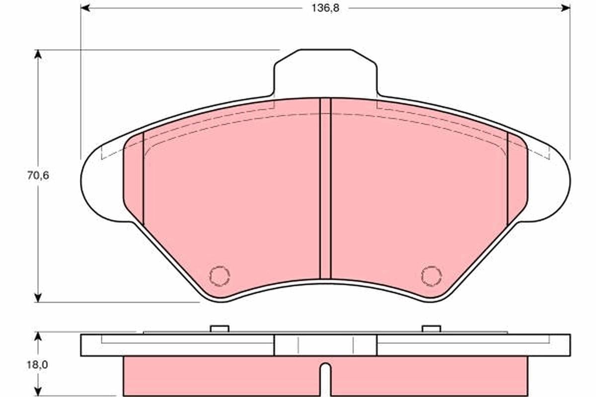 Kit de plaquettes de frein, frein à disque TRW GDB4061