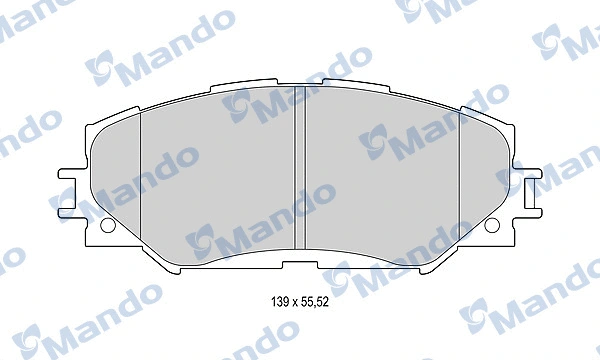 Kit de plaquettes de frein, frein à disque MANDO MBF015222