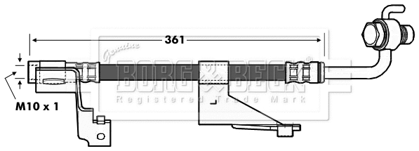 Flexible de frein BORG & BECK BBH6972
