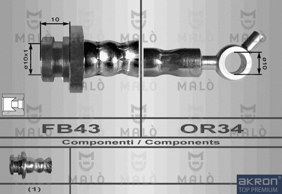 Flexible de frein AKRON-MALÒ 80106