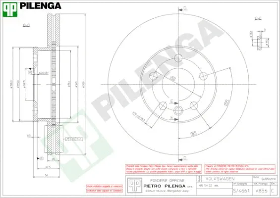 Disque de frein PILENGA V856