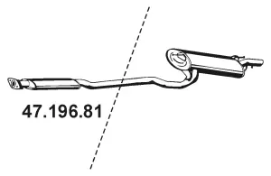 Silencieux central EBERSPÄCHER 47.196.81