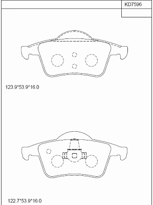 Kit de plaquettes de frein, frein à disque ASIMCO KD7596