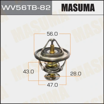 Thermostat, liquide de refroidissement MASUMA WV56TB-82