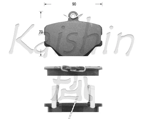 Kit de plaquettes de frein, frein à disque KAISHIN FK10049