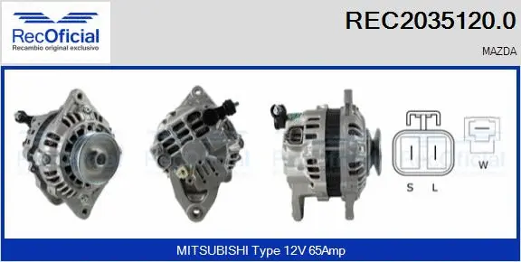 Alternateur RECOFICIAL REC2035120.0