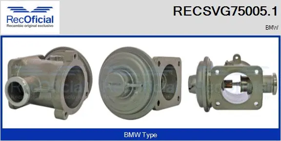 Vanne EGR RECOFICIAL RECSVG75005.1