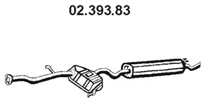 Silencieux arrière EBERSPÄCHER 02.393.83
