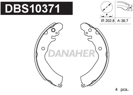 Jeu de mâchoires de frein DANAHER DBS10371