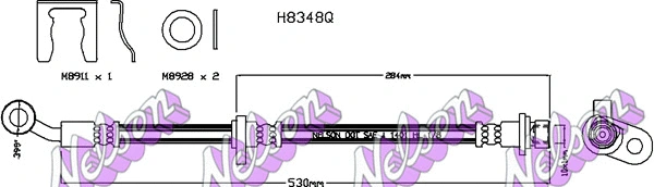 Flexible de frein KAWE H8348Q