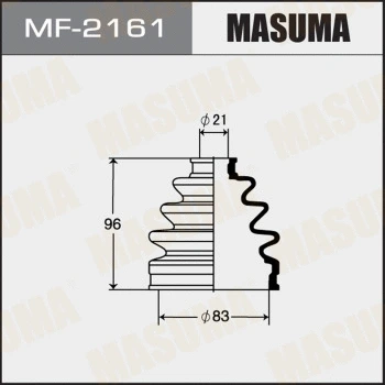 Jeu de joints-soufflets, arbre de commande MASUMA MF-2161