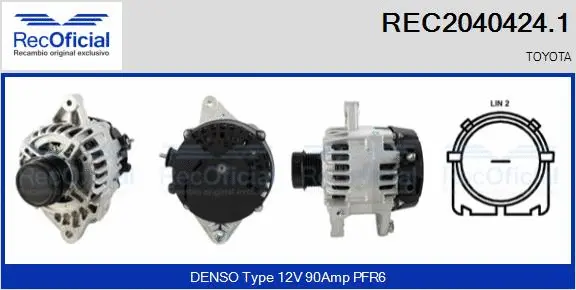 Alternateur RECOFICIAL REC2040424.1