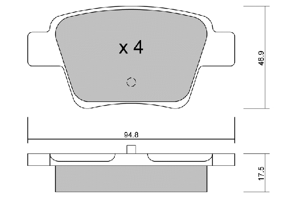 Kit de plaquettes de frein, frein à disque AISIN BPPE-2005