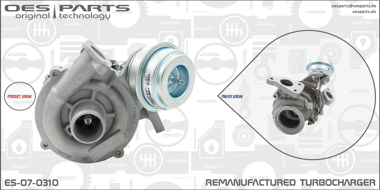 Turbocompresseur, suralimentation OES PARTS ES-07-0310