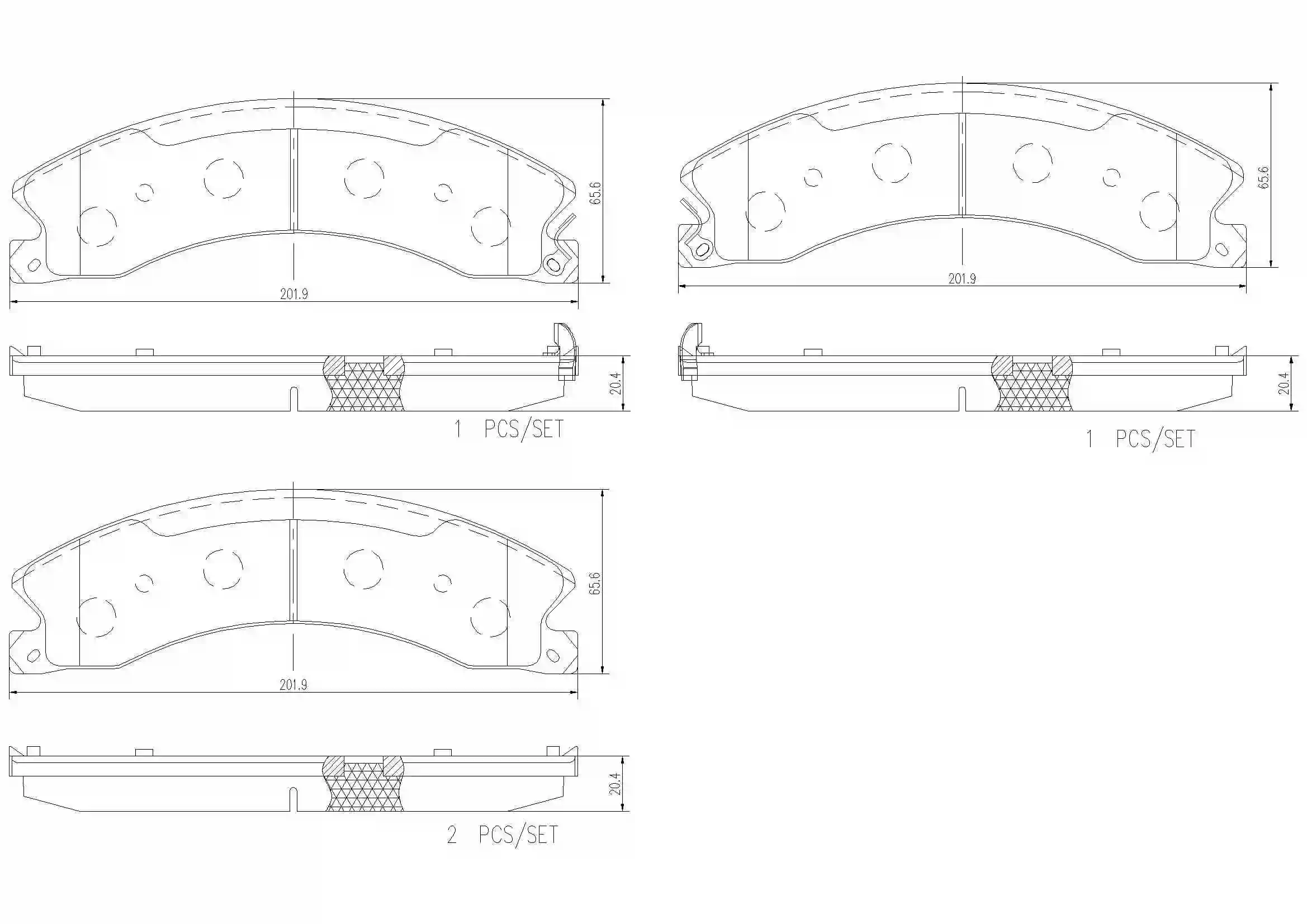 Kit de plaquettes de frein, frein à disque BREMBO P 56 124