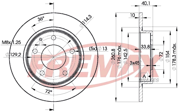 Disque de frein FREMAX BD-3259