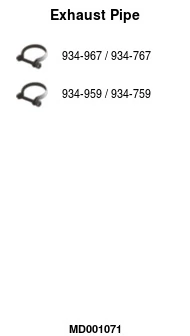 Tuyau d'échappement FA1 MD001071
