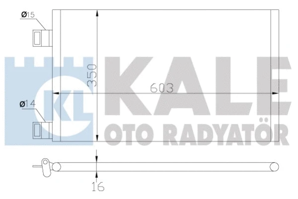 Condenseur, climatisation KALE OTO RADYATÖR 342550