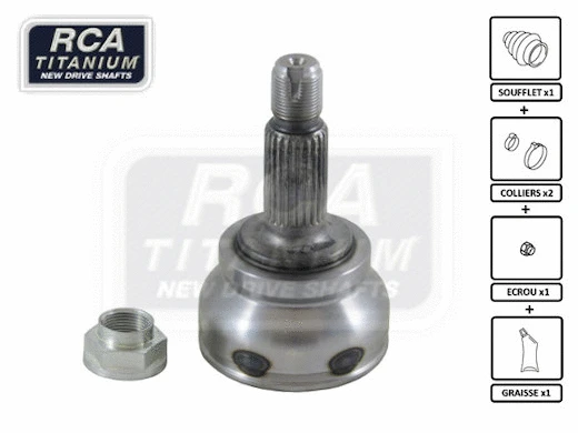 Jeu de joints, arbre de transmission RCA FRANCE RV09