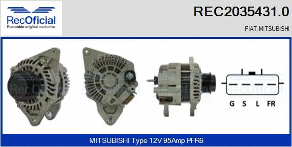 Alternateur RECOFICIAL REC2035431.0