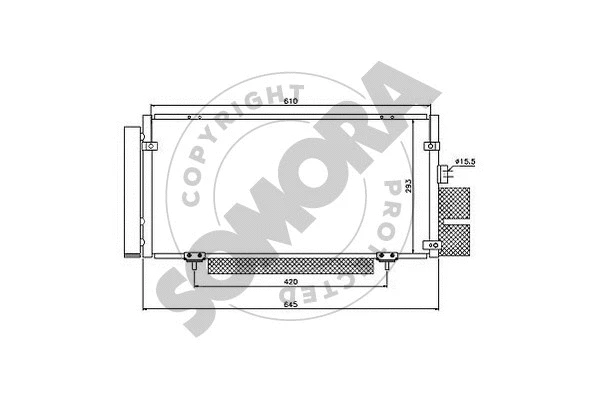 Condenseur, climatisation SOMORA 332360