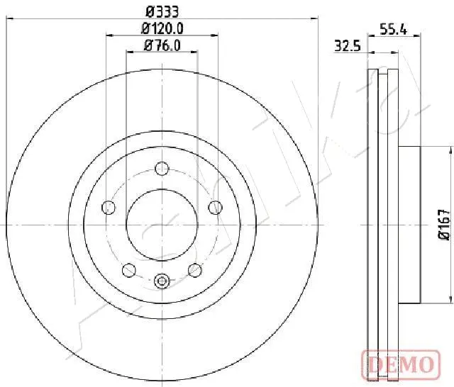 Disque de frein ASHIKA 60-00-0959C