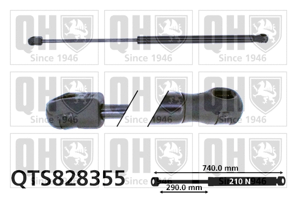 Vérin, capot-moteur QUINTON HAZELL QTS828355