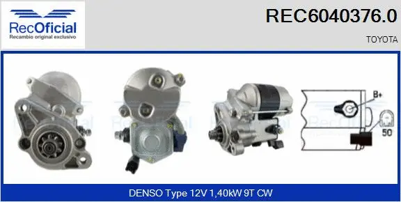 Démarreur RECOFICIAL REC6040376.0